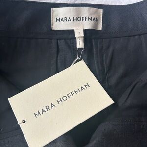 Mara Hoffman Dita pant, black, Size 6. NWT